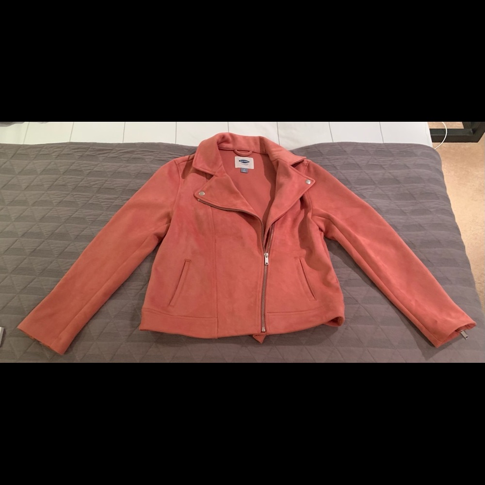 Old Navy Faux Suede Motorcycle Jacket